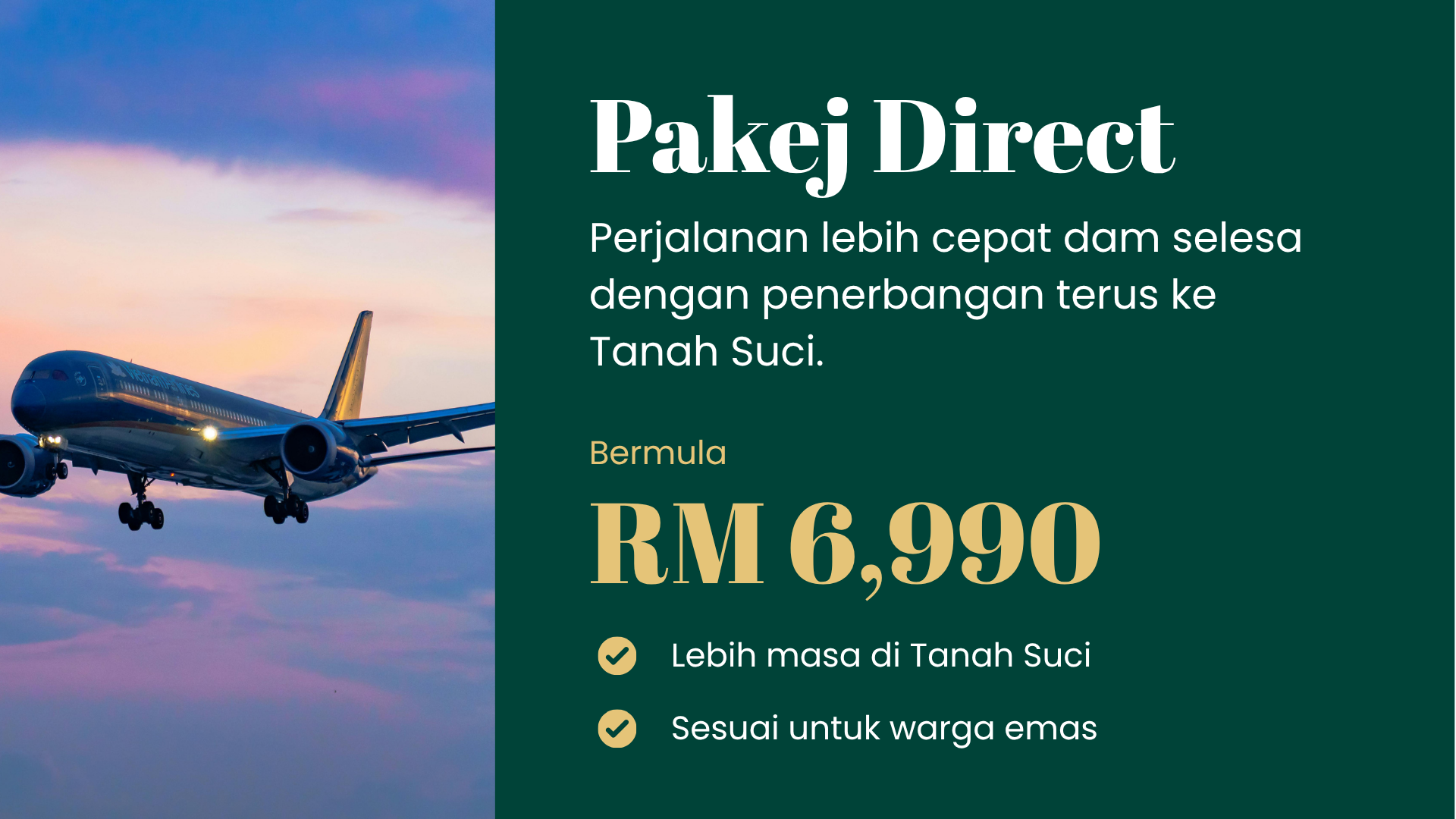 Umrah Ekonomi Direct Flight Eijaz Travel